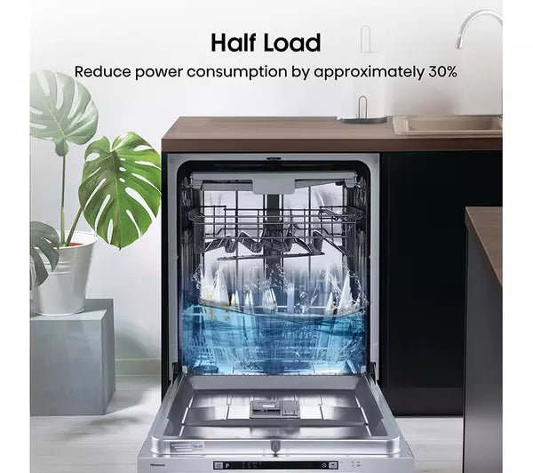 Hisense HV623D15UK Fully Integrated Standard Dishwasher - Silver Control Panel (EX-DISPLAY/C)
