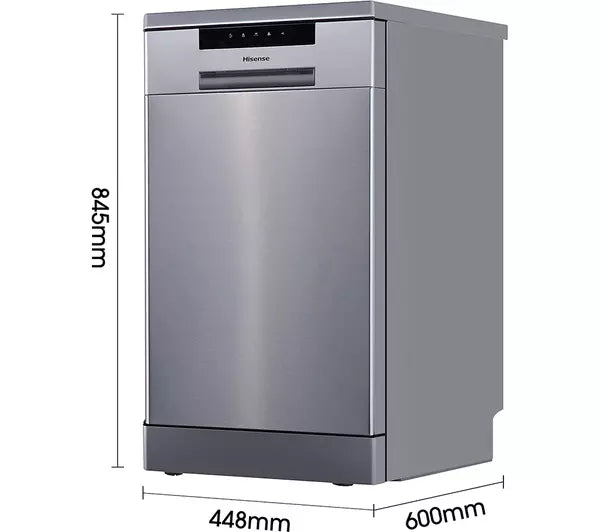 Hisense HS523E15XUK Slimline Dishwasher - Stainless Steel (EX-DISPLAY/B)