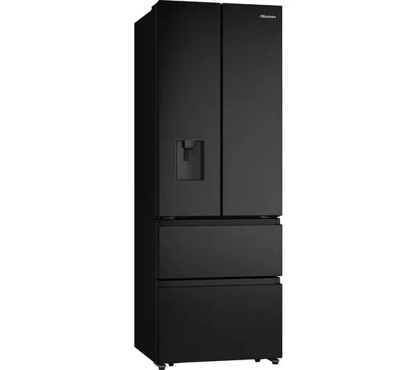Hisense PureFlat RF632N4WFE Non-Plumbed Total No Frost American Fridge Freezer - Black (EX-DISPLAY/C)