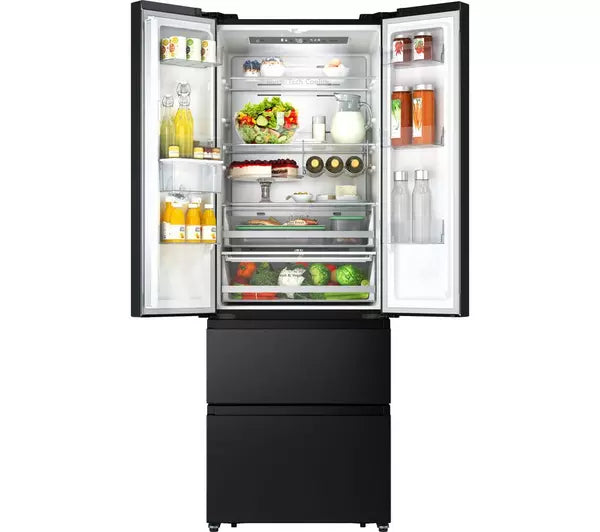 Hisense PureFlat RF632N4WFE Non-Plumbed Total No Frost American Fridge Freezer - Black (EX-DISPLAY/C)