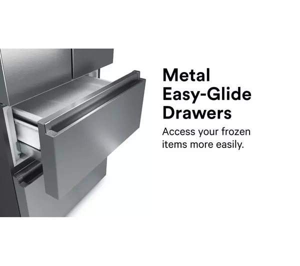 Hisense PureFlat RF632N4WFE Non-Plumbed Total No Frost American Fridge Freezer - Black (EX-DISPLAY/C)