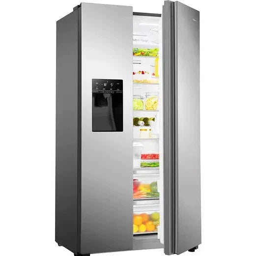 Hisense RS694N4TIE Non-Plumbed Frost Free American Fridge Freezer - Stainless Steel (EX-DISPLAY/C)