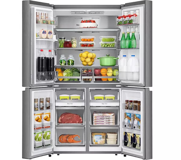 Hisense RQ758N4SWSE Wifi Connected Non-Plumbed Total No Frost American Fridge Freezer - Stainless Steel (EX-DISPLAY/B)