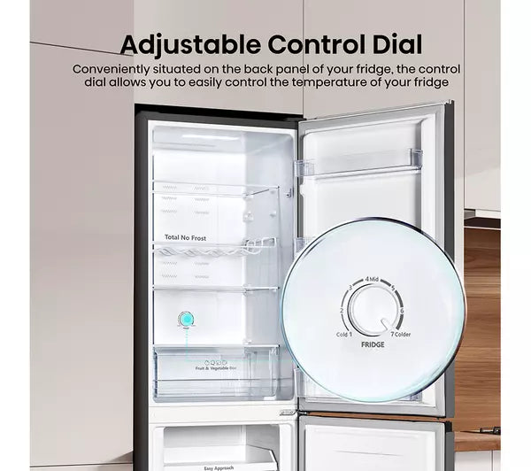 Hisense RB327N4WBE 50/50 No Frost Fridge Freezer - Black (EX-DISPLAY/C)