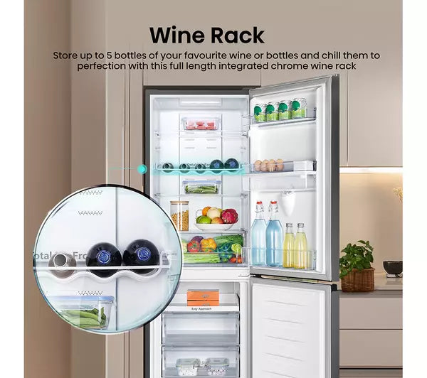 Hisense RB327N4WBE 50/50 No Frost Fridge Freezer - Black (EX-DISPLAY/C)