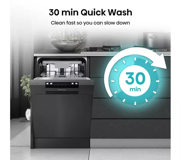 Hisense HS523E15BUK Slimline Dishwasher - Stainless Steel (EX-DISPLAY/A)