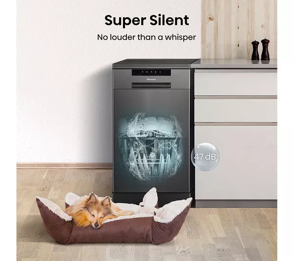 Hisense HS523E15BUK Slimline Dishwasher - Stainless Steel (EX-DISPLAY/A)