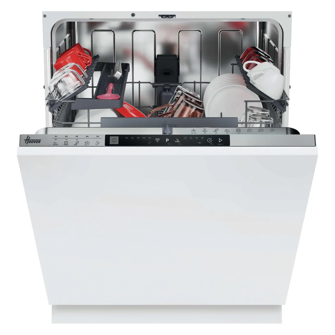 Hoover H-DISH 500 HI5C6F0S-80 Fully Integrated Full Size Dishwasher - Silver Control Panel - C Rated (EX-DISPLAY/C)