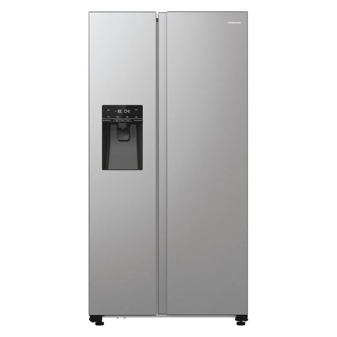 Hisense PureFlat RS5P535NTCDUK Non-Plumbed Total No Frost American Fridge Freezer - Stainless Steel - D Rated (EX-DISPLAY/B)