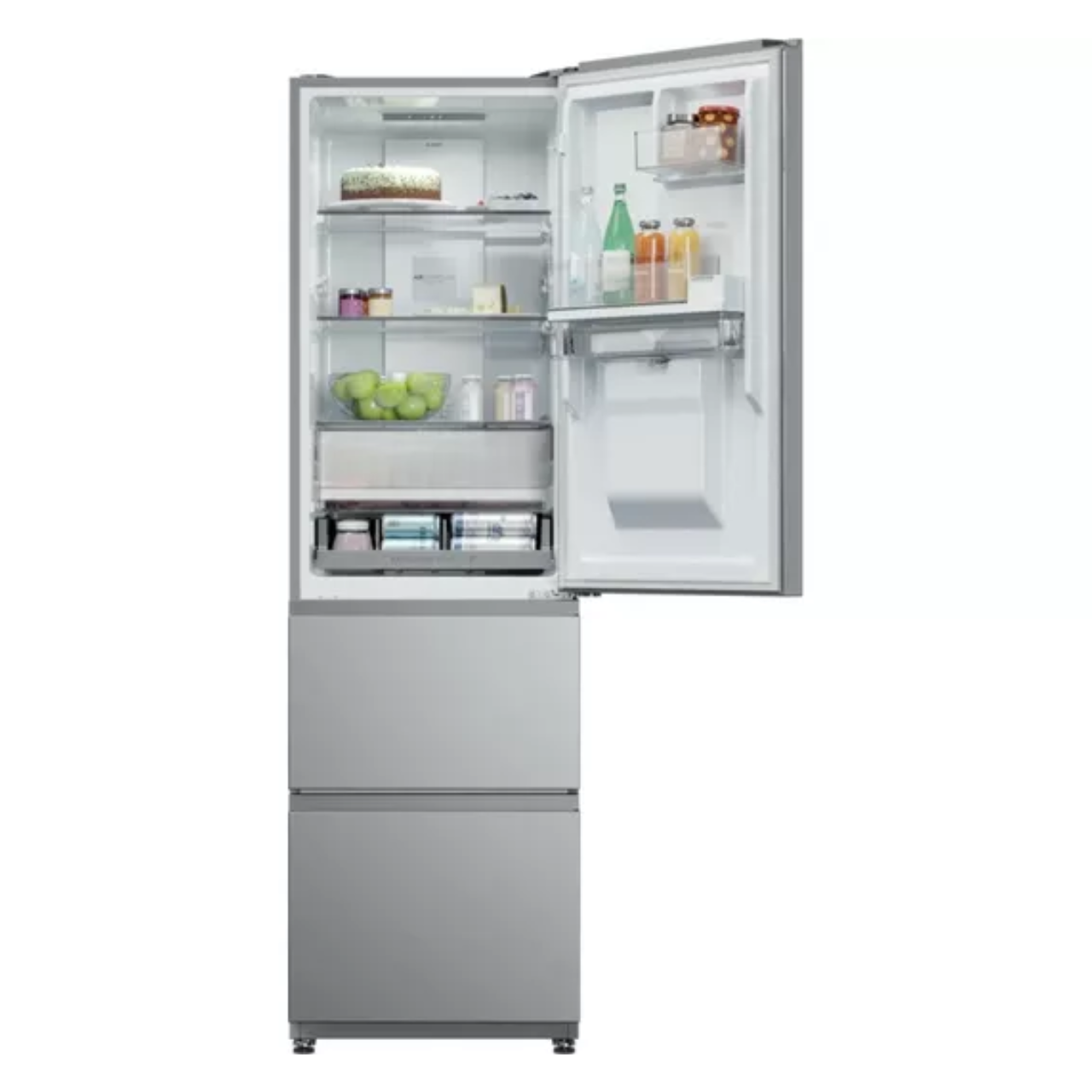 HAIER 3D Combi Series 3 HTR3518EWMXK 60/40 Fridge Freezer - Inox (EX-DISPLAY/B)