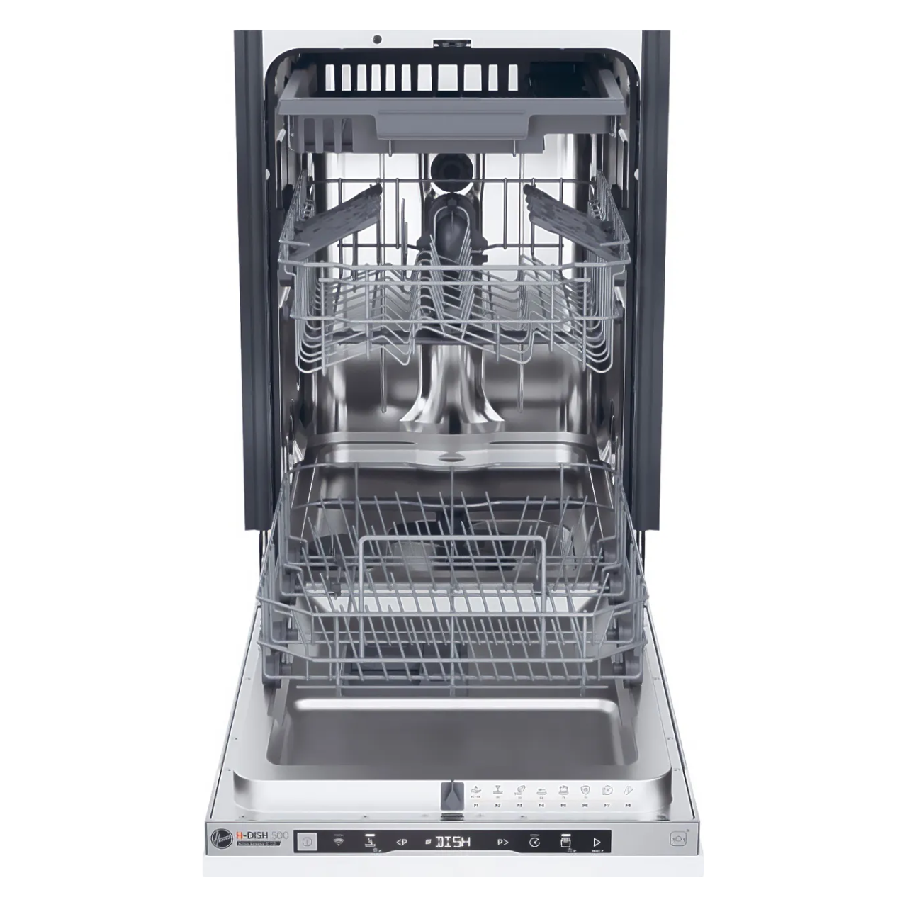 Hoover HI1C5SB1FS-80 Wifi Connected Integrated Slimline Dishwasher - Silver Control Panel - C Rated (EX-DISPLAY/B)
