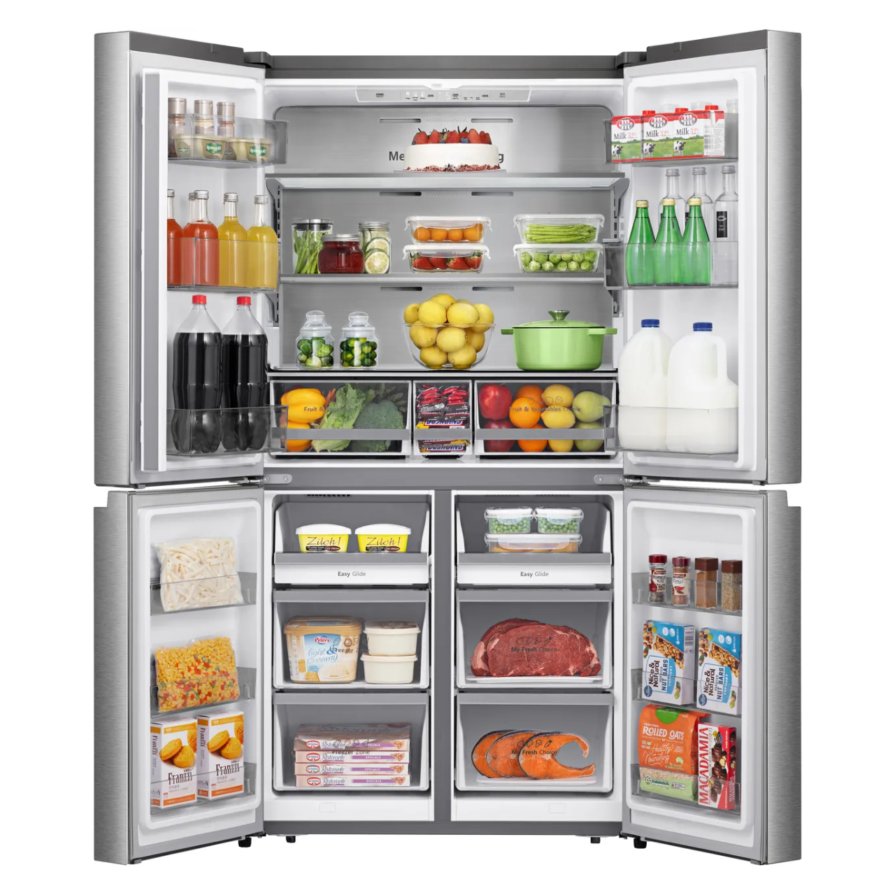 Hisense RQ758N4SASE Total No Frost American Fridge Freezer - Stainless Steel (EX-DISPLAY/B)