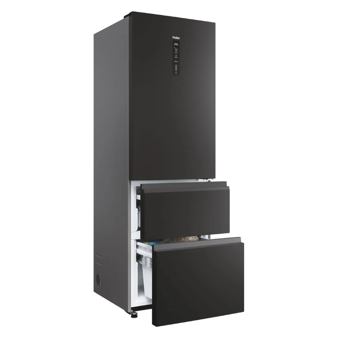 Haier 3D 60 Series 3 HTW3618ENPB Wifi Connected 185cm 60/40 Total No Frost Fridge Freezer - Slate Black - E Rated (EX-DISPLAY/B)