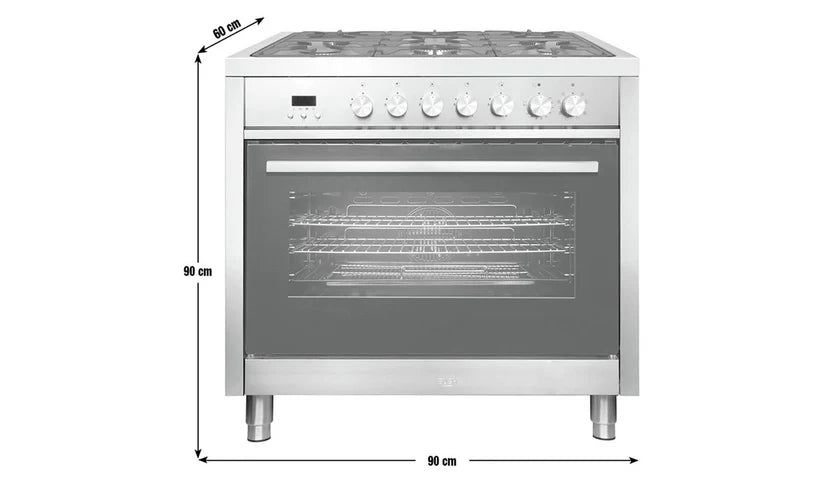 Bush BRC90DFSS 90cm Dual Fuel Range Cooker - Stainless Steel (EX-DISPLAY/A)