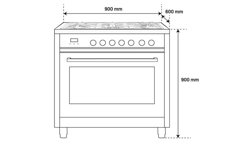 Bush BRC90DFSS 90cm Dual Fuel Range Cooker - Stainless Steel (EX-DISPLAY/A)