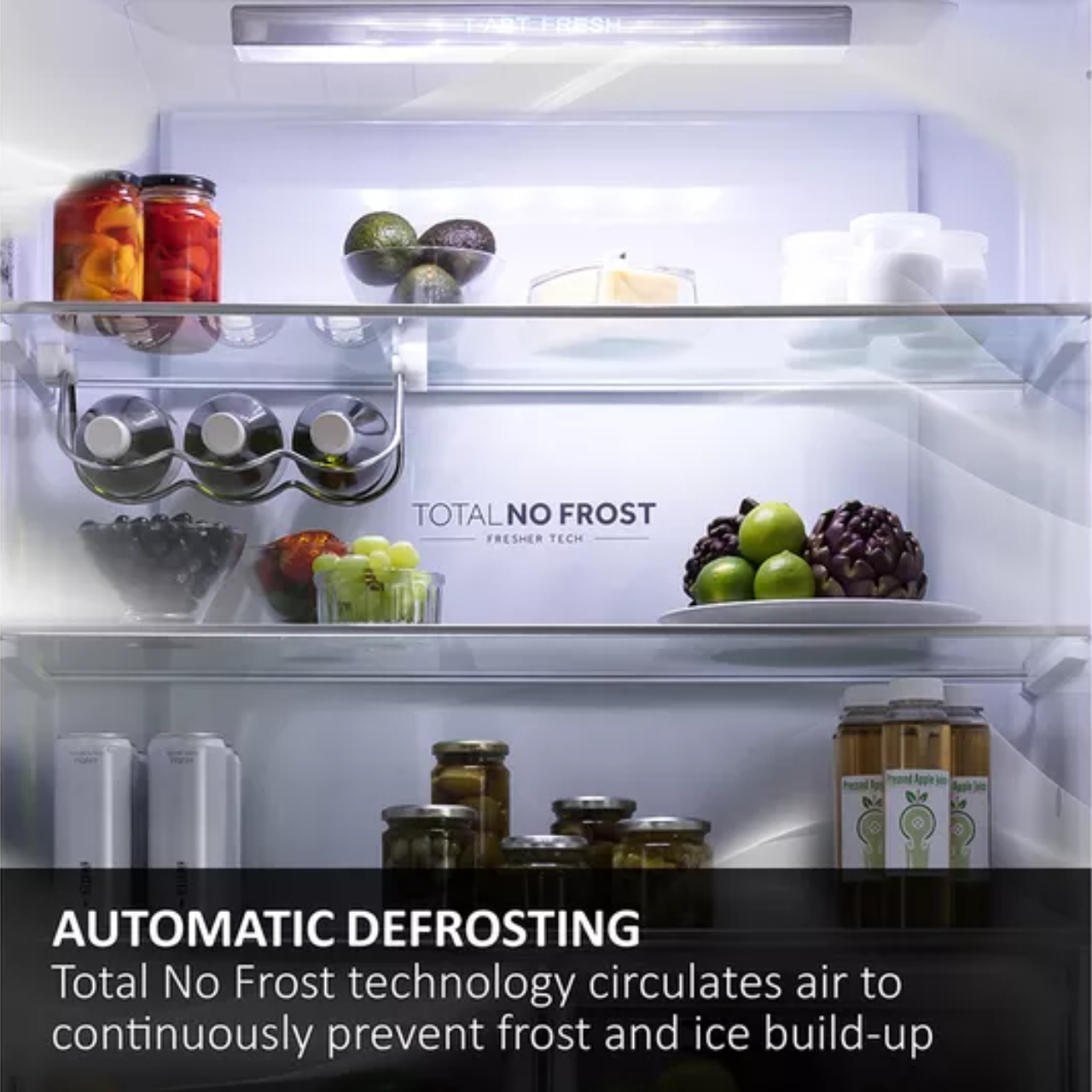 Haier 3D 60 Series 3 HTW5618ENMP Wifi Connected 185cm 60/40 Total No Frost Fridge Freezer - Platinum Inox - E Rated (EX-DISPLAY/B)