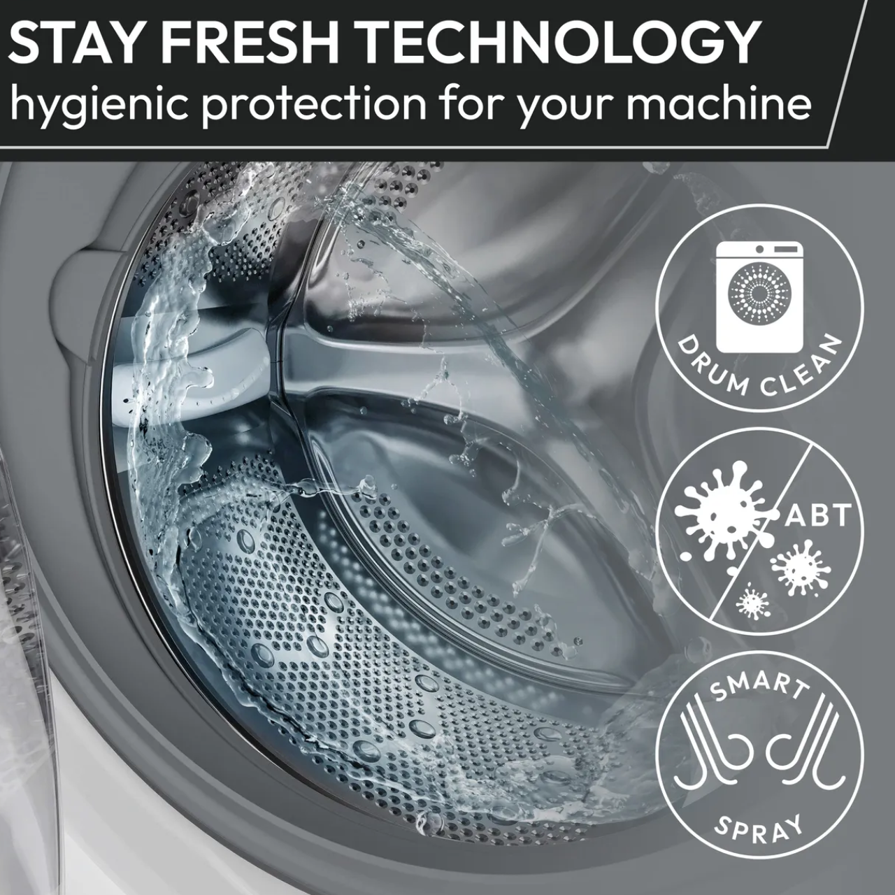 Hoover Pro Wash Series 3 HBR 49SBL8G-80 9kg WiFi Connected Washing Machine with 1400 rpm - Graphite - A Rated (EX-DISPLAY/B)