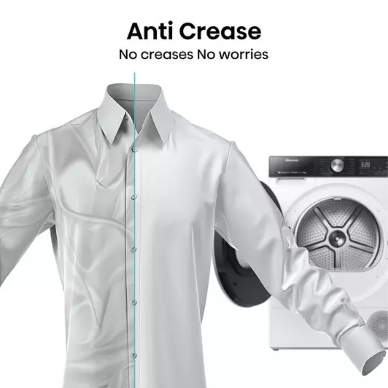 Hisense 5S Series DH5S102BW 10Kg Heat Pump Tumble Dryer - White - A+++ Rated (EX-DISPLAY/C)