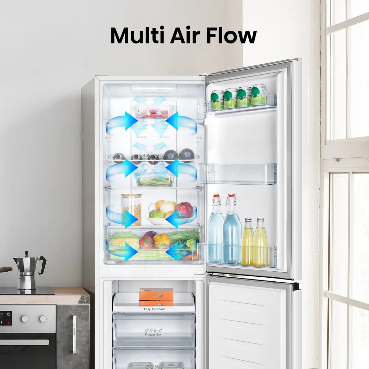 Hisense RB327N4BWE 182cm High 50/50 No Frost Fridge Freezer - White (EX-DISPLAY/C)