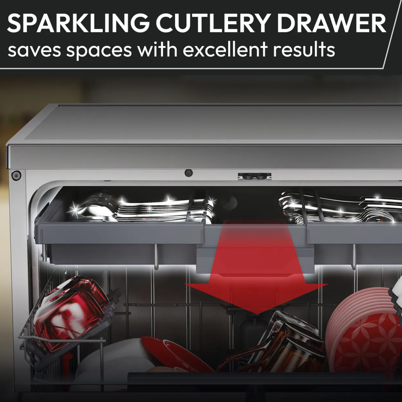 Hoover HI1C5SB1FS-80 Wifi Connected Integrated Slimline Dishwasher - Silver Control Panel - C Rated (EX-DISPLAY/B)