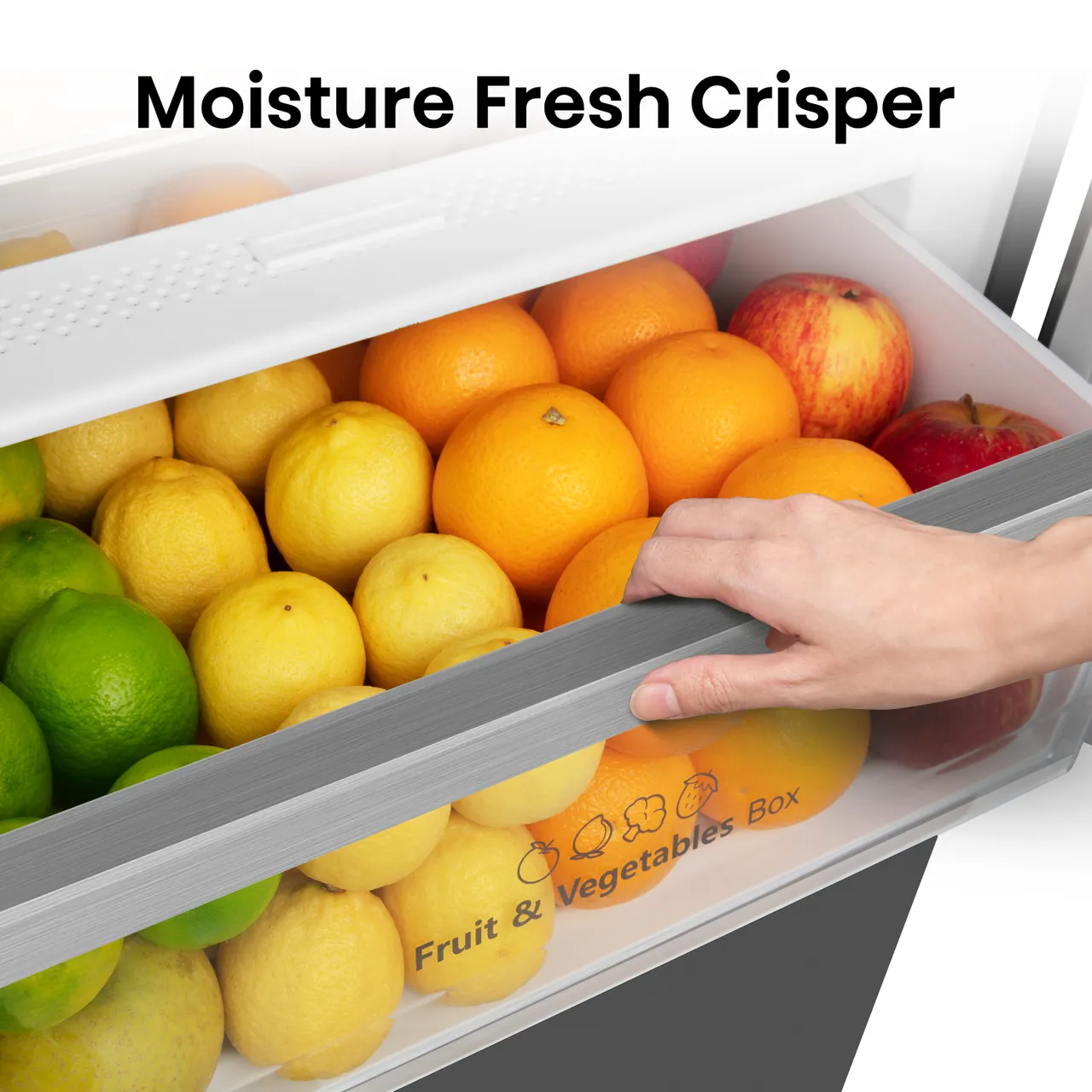 Hisense RB435N4WFE 200cm High 60/40 No Frost Fridge Freezer - Black / Stainless Steel - E Rated (EX-DISPLAY/C)