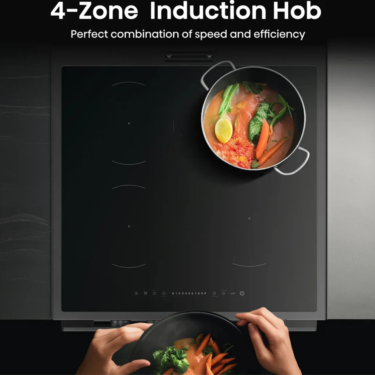 Hisense Hi6 Max HDCEIT6C20B 60cm Electric Cooker with Induction Hob - Jet Black - A Rated (EX-DISPLAY/B)