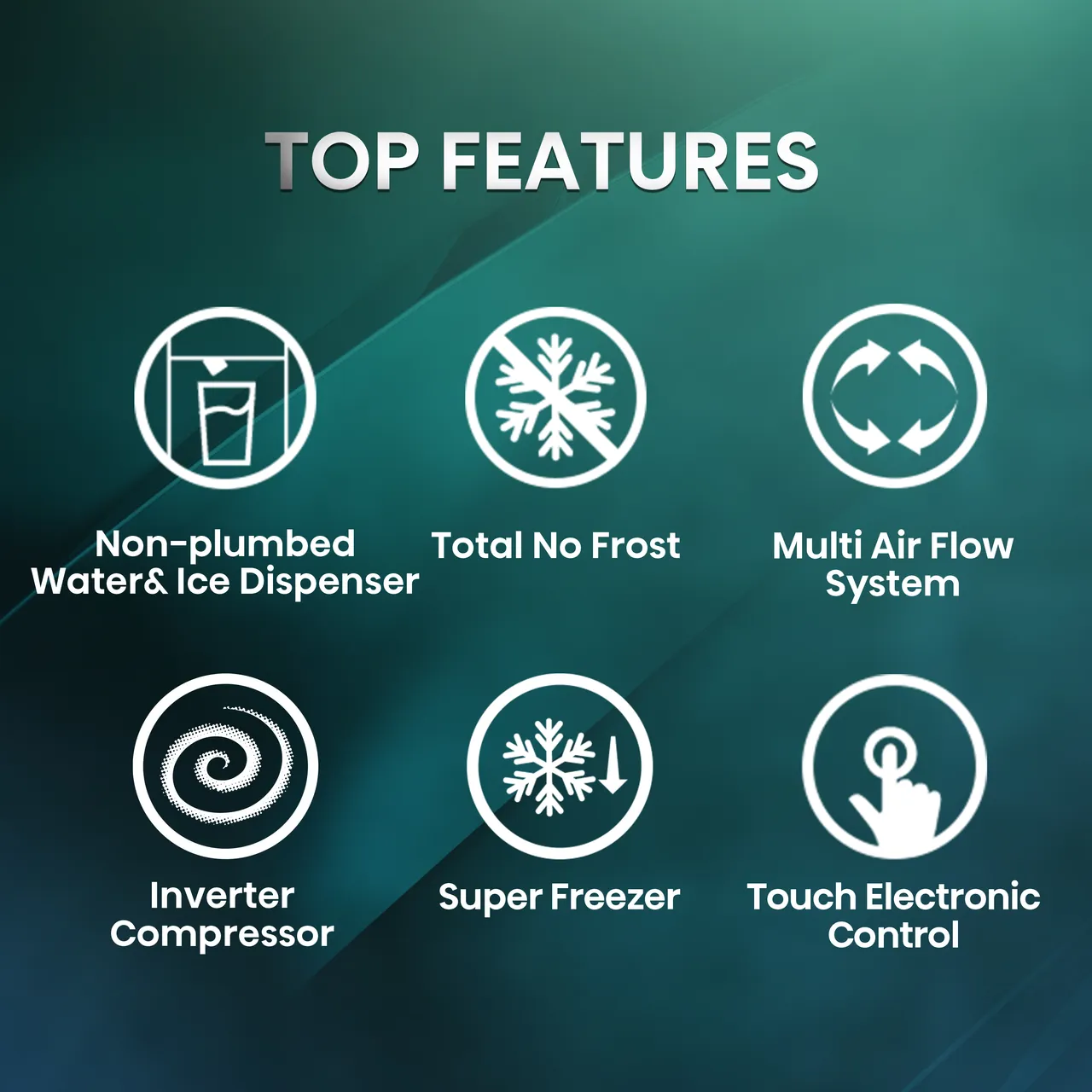 Hisense PureFlat RS5P535NTCDUK Non-Plumbed Total No Frost American Fridge Freezer - Stainless Steel - D Rated (EX-DISPLAY/B)