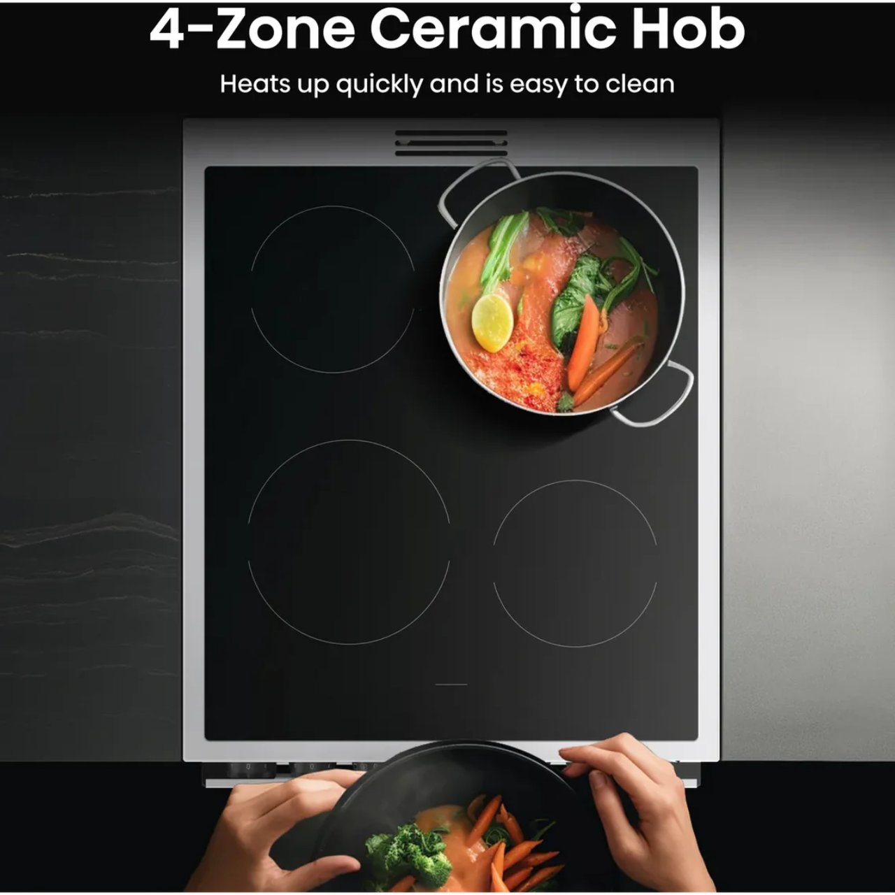 Hisense Hi6 Max HDCEC5C10W 50cm Electric Cooker with Ceramic Hob - White - A Rated (EX-DISPLAY/C)
