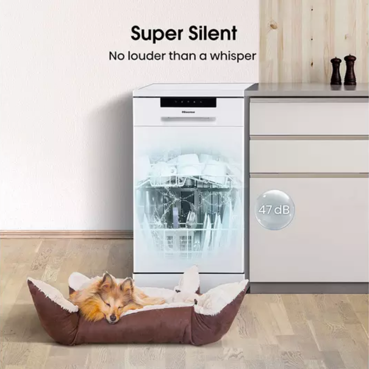 Hisense HS523E15WUK Slimline Dishwasher - White (EX-DISPLAY/A)