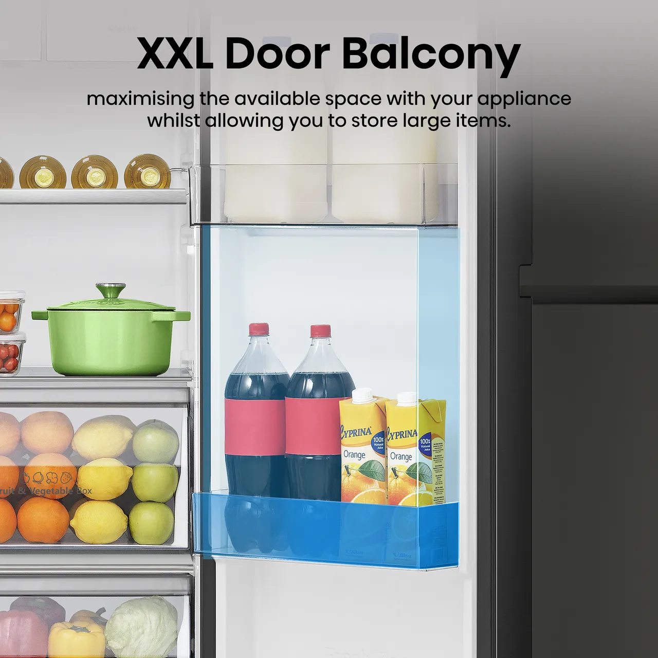 Hisense PureFlat RS818N4TFC Wifi Connected Non-Plumbed Frost Free American Fridge Freezer - Black Stainless Steel - C Rated (EX-DISPLAY/B)