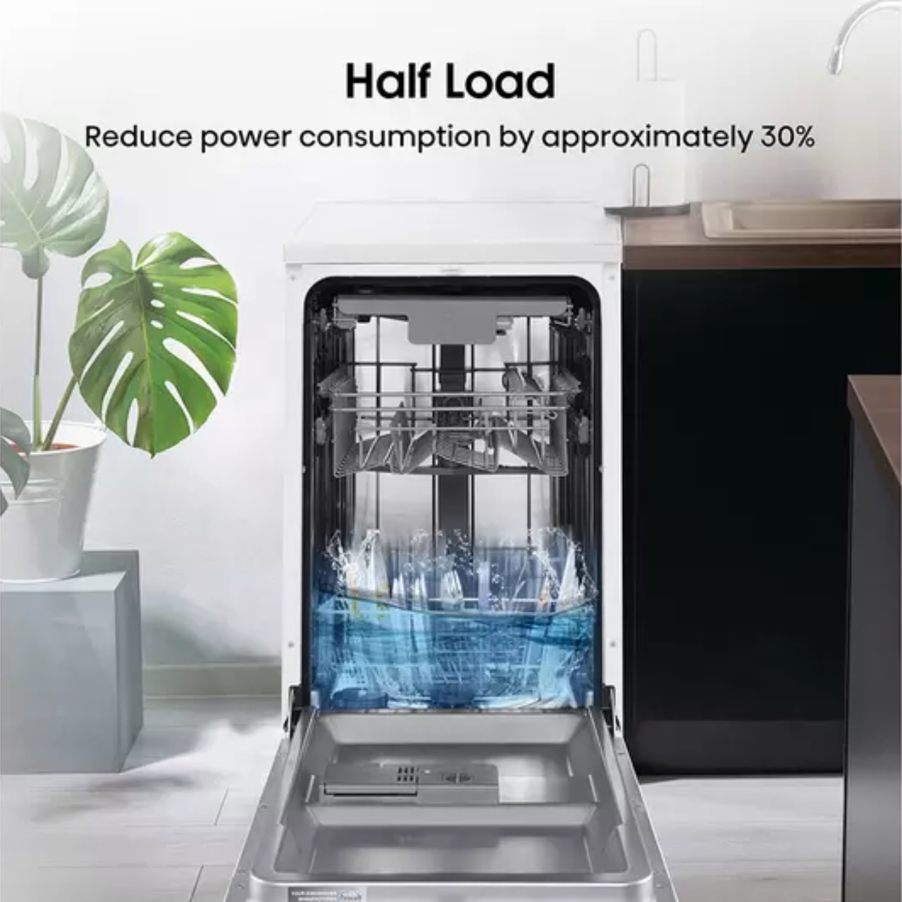 Hisense HS523E15WUK Slimline Dishwasher - White (EX-DISPLAY/A)