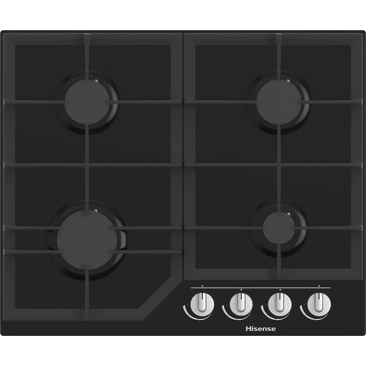 Hisense GG643B 60cm Gas Hob - Black