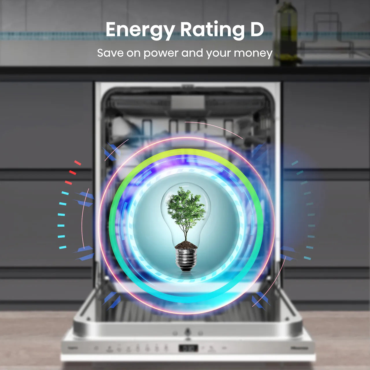 Hisense HV643D90UK Fully Integrated Standard Dishwasher - Stainless Steel Control Panel (EX-DISPLAY/C)