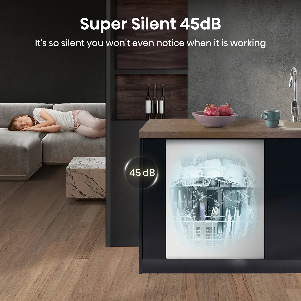 Hisense HV643D90UK Fully Integrated Standard Dishwasher - Stainless Steel Control Panel (EX-DISPLAY/C)