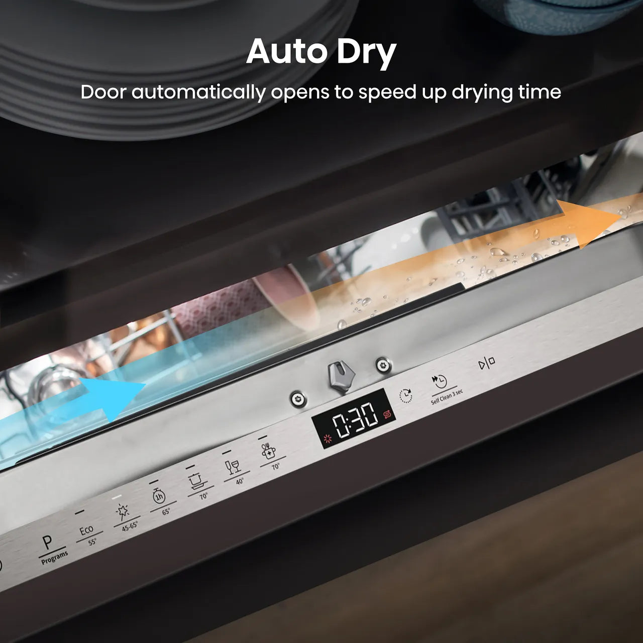 Hisense HV643D90UK Fully Integrated Standard Dishwasher - Stainless Steel Control Panel (EX-DISPLAY/C)