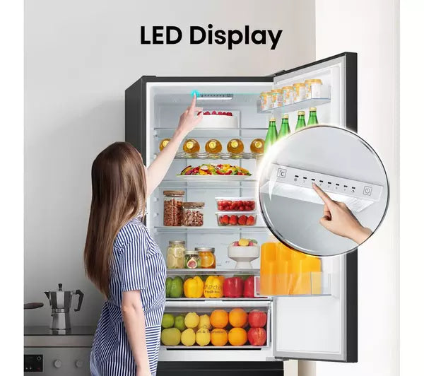 Hisense RB435N4BFE 70/30 Frost Free Fridge Freezer - Black / Stainless Steel (EX-DISPLAY/C)