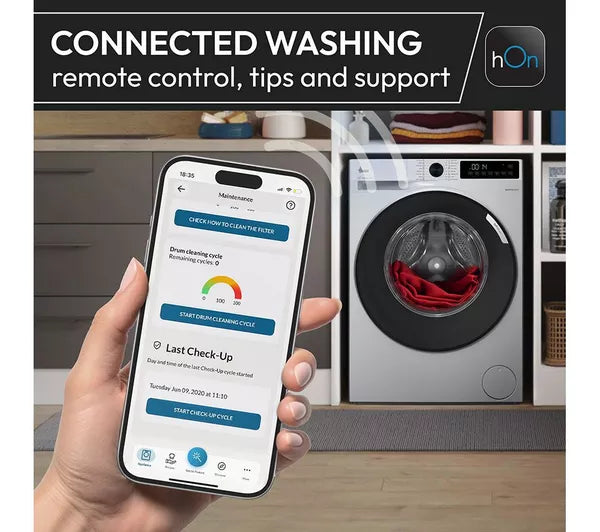 HOOVER H-WASH 400 BH4S69M6DB9J-80 Integrated WiFi-enabled 9 kg 1600 Spin Washing Machine (EX-DISPLAY/C)