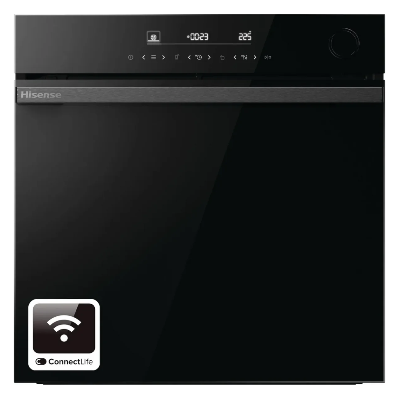 Hisense Hi6 BlackLine BSA66346ADBGUK Wifi Connected Built In Electric Single Oven - Jet Black - A+ Rated (EX-DISPLAY/B)