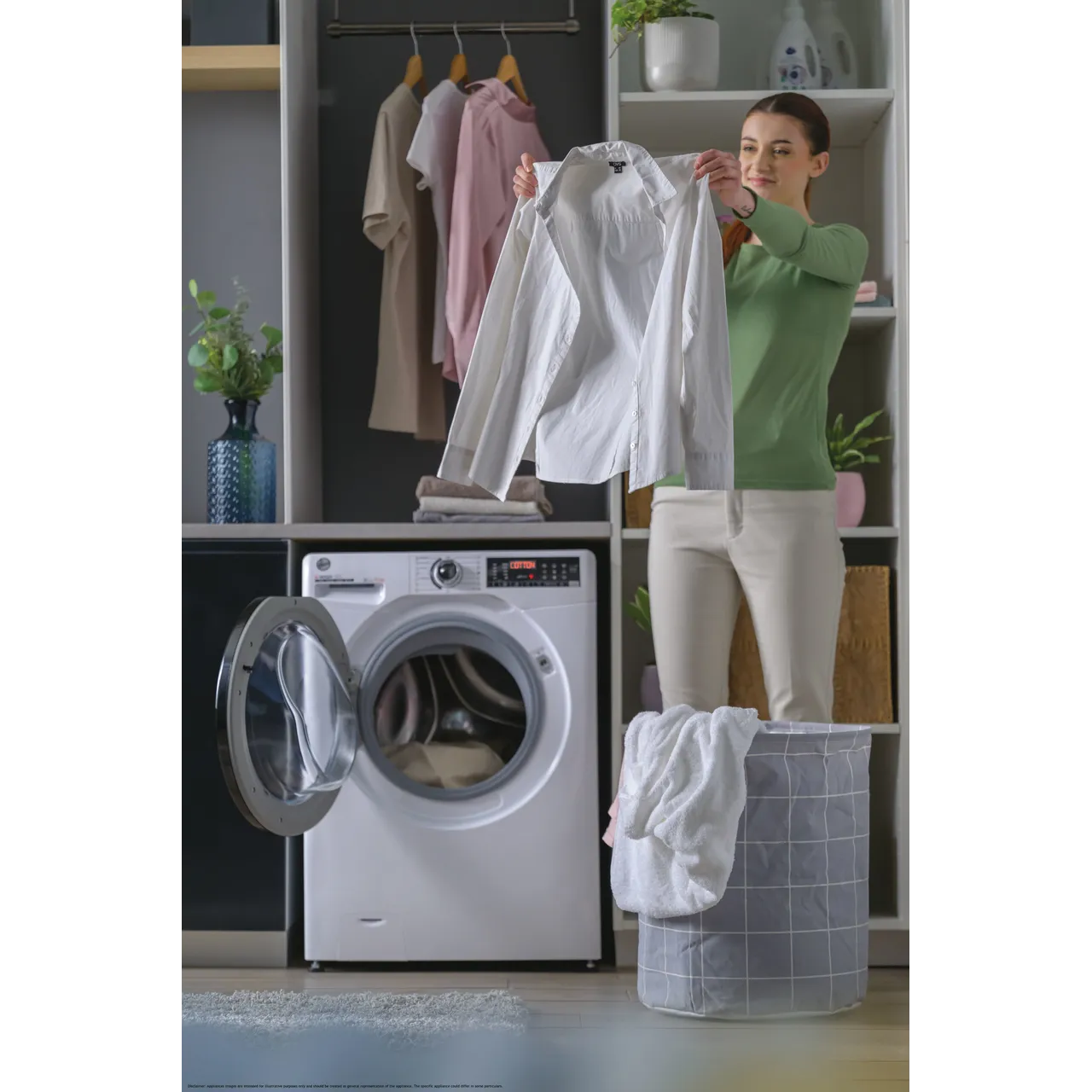 HOOVER H-Wash 350 H3WPS696TAM6-80 WiFi-enabled 9 kg 1600rpm Washing Machine - White (EX-DISPLAY/B)