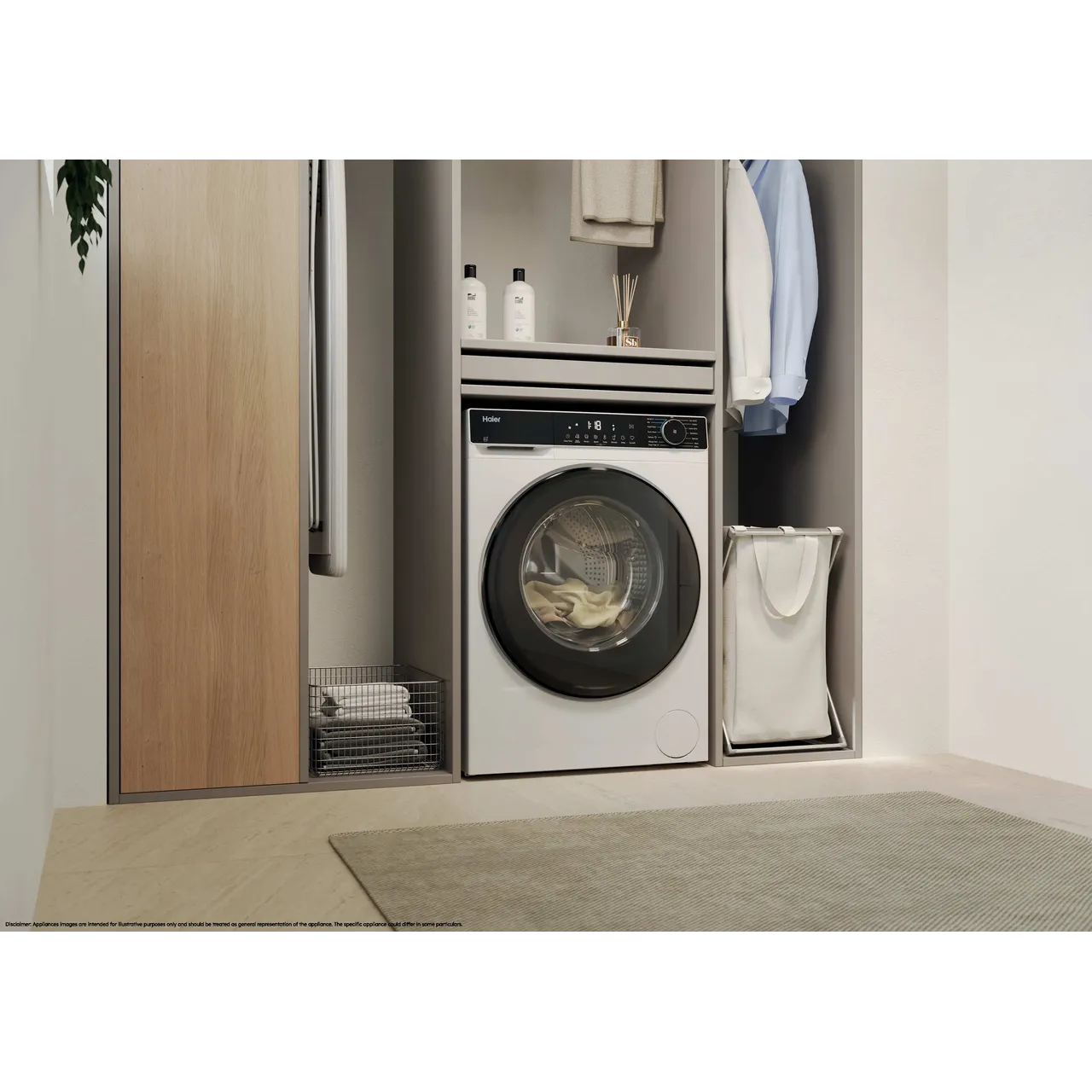Haier X Series 5 HW90-BP14357TUUK 9kg WiFi Connected Washing Machine with 1400 rpm - White - A Rated (EX-DISPLAY/B)