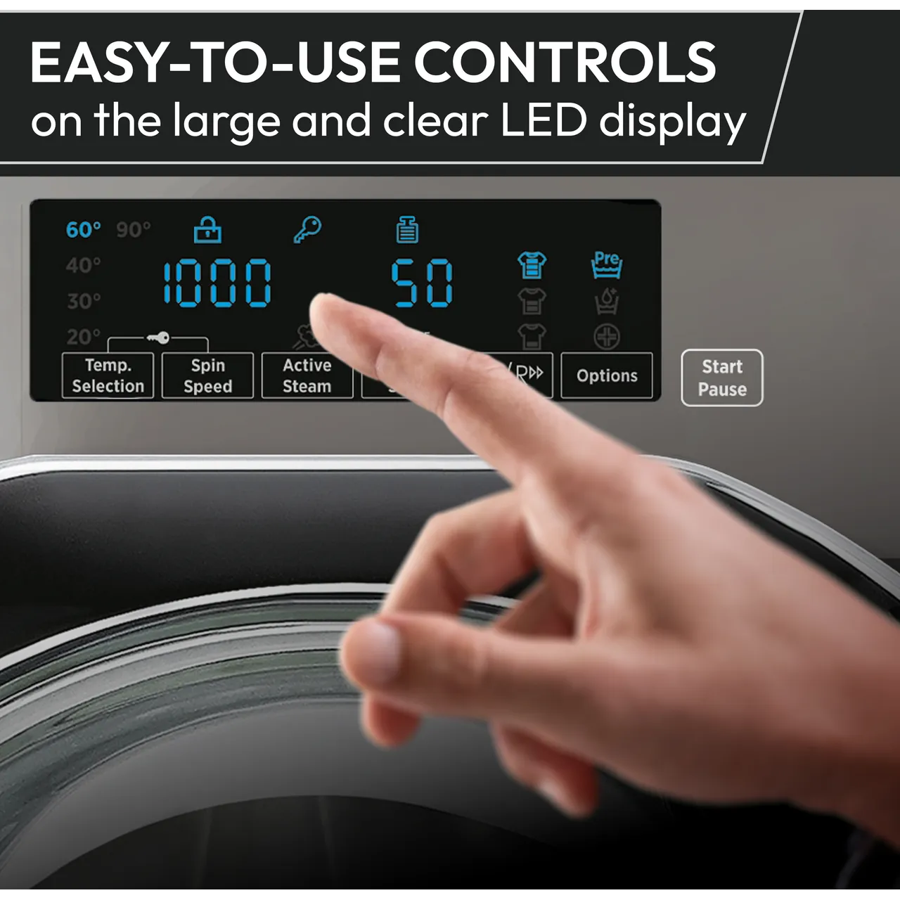 Hoover Pro Wash Series 5 HBP 410BL8G-80 10kg Washing Machine with 1400 rpm - Graphite - A Rated (EX-DISPLAY/B)