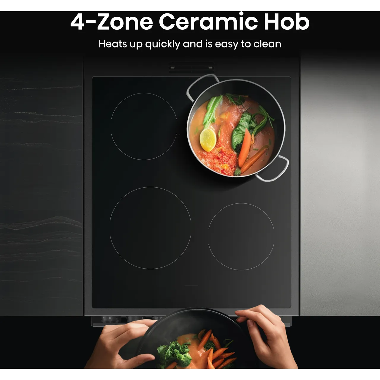 Hisense Hi6 Max HDCEC5C10B 50cm Electric Cooker with Ceramic Hob - Black - A Rated (EX-DISPLAY/C)