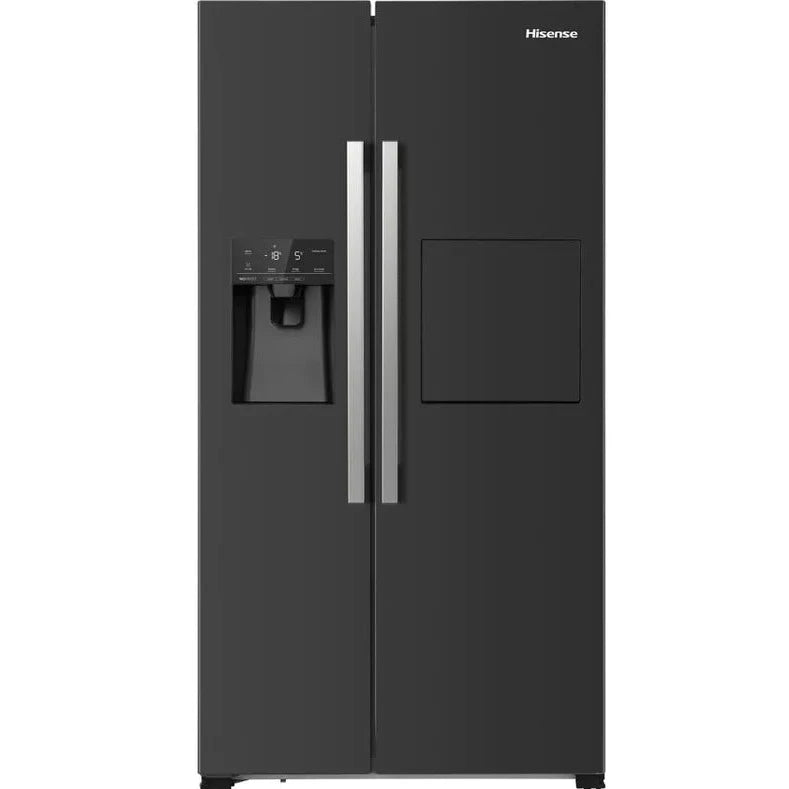 Hisense RS694N4BBE Plumbed Total No Frost American Fridge Freezer - Black (EX-DISPLAY/C)