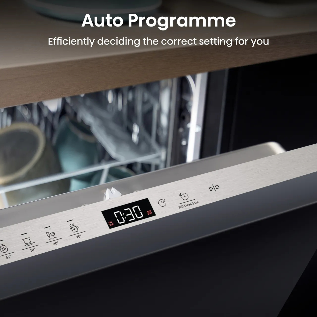 Hisense HV642C60UK Fully Integrated Standard Dishwasher - Stainless Steel Control Panel (EX-DISPLAY/A)