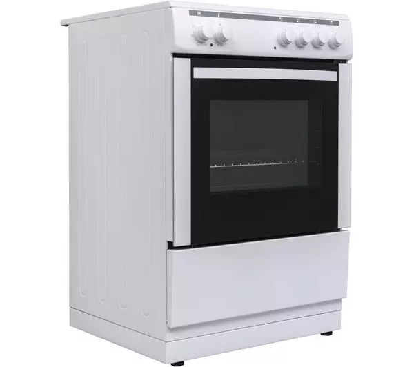 ESSENTIALS CFSE60W18 60 cm Electric Solid Plate Cooker - White (EX-DISPLAY/A)