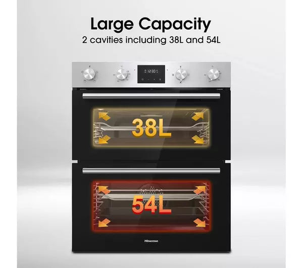 Hisense BID75211XUK Built Under Electric Double Oven - Stainless Steel (EX-DISPLAY/A)