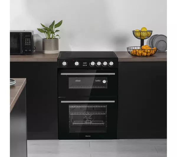 HISENSE HDE3211BBUK 60 cm Electric Ceramic Cooker - Black A+/A Rated (EX-DISPLAY/C)