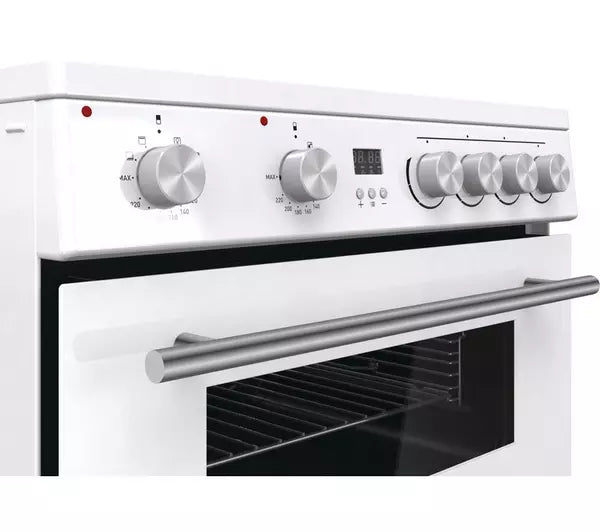 Hisense HDE3211BWUK 60cm Electric Cooker with Ceramic Hob - White - A+/A Rated (EX-DISPLAY/C)