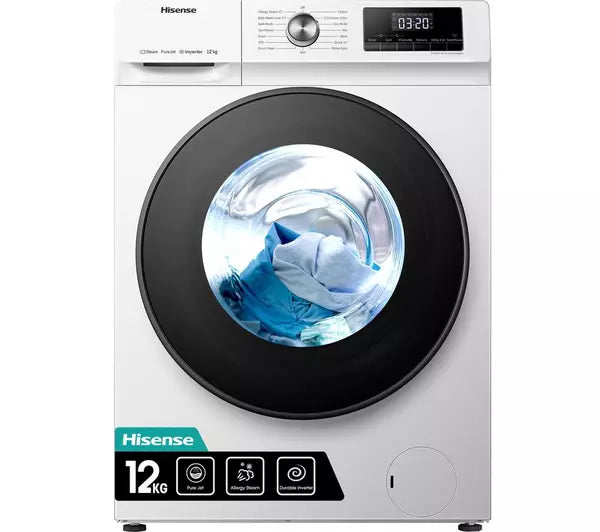Hisense 3 Series WFQA1214EVJM 12kg Washing Machine with 1400 rpm - White - A Rated (EX-DISPLAY/A)