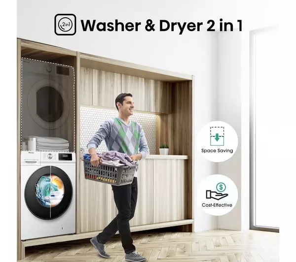 Hisense 3 Series WDQA1014EVJM 10Kg / 6Kg Washer Dryer with 1400 rpm - White (EX-DISPLAY/B)